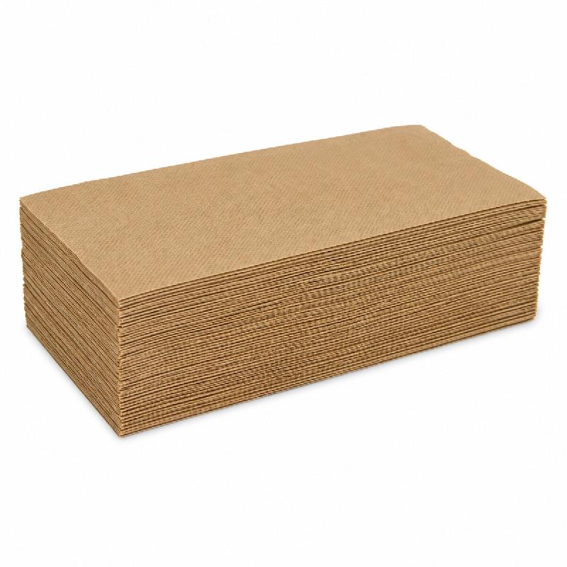 Serviettes de table papier Le Nappage Tex Touch recyclé 38 x 38 cm naturel pliage 1/8 - lot 400 - beige papier SETT4005.P18_0