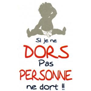 T-shirt enfant - si je ne dors pas... - col rond - motif personnalisé - textile BC_0