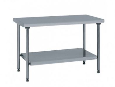 Table inox centrale avec étagère basse TOURNUS EQUIPEMENT - Référence : 424 920_0