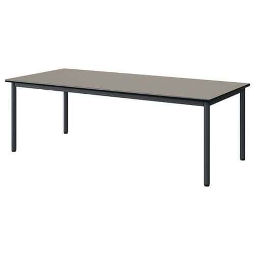 TABLE MALIBU 180X80 T3 4P STR ANTIB GRIS U727/NOIR GRIS 7016