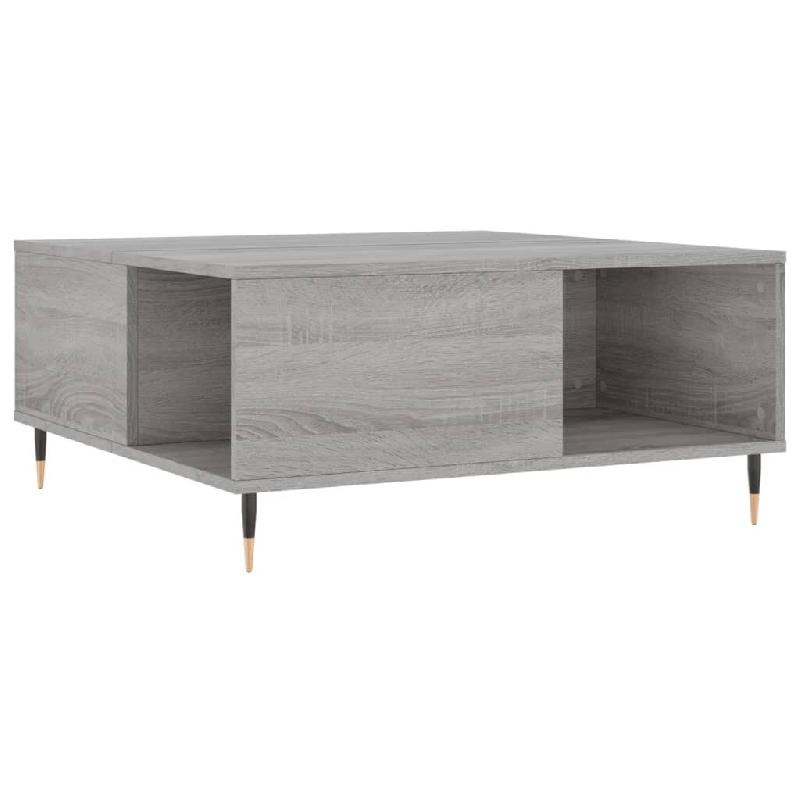 VidaXL Table basse sonoma gris 80x80x36,5 cm bois d'ingénierie Modèle Flex Panorama Classique - 830778_0