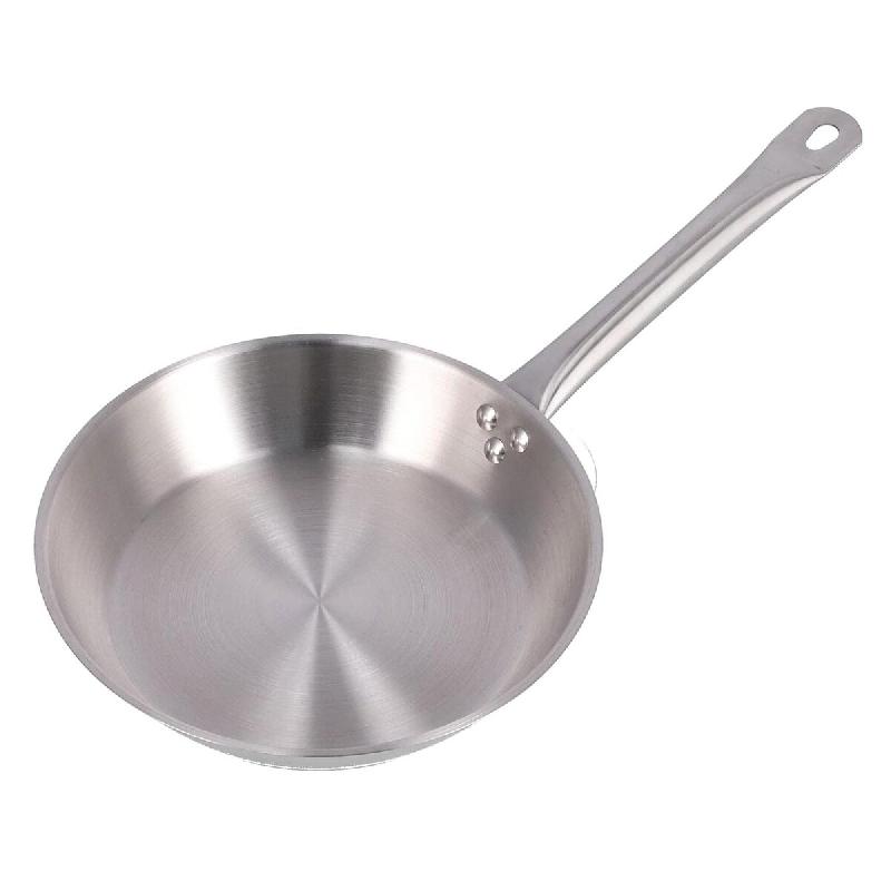 WellHome - Poêle Ø26x5 cm en Acier Inoxydable, Compatible Induction et SANS Revêtement Antiadhésif - inox WH16226_0
