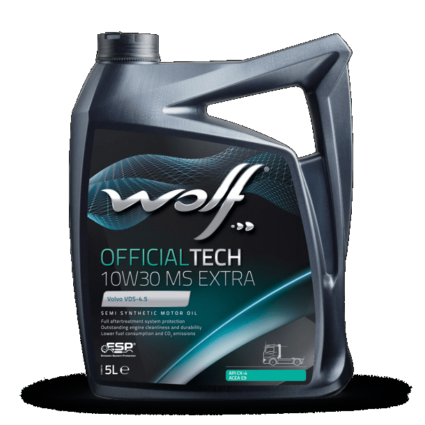 WOLF - Bidon 5 Litres d'Huile Moteur 10W30 - OfficialTech 10W30 MS Extra - Multigrade CK-4 SAE 10W30_0