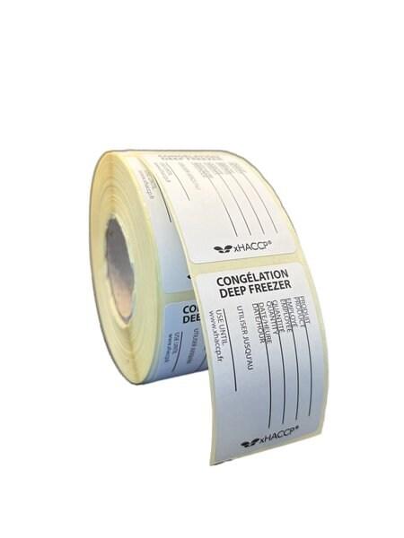 XHACCP Etiquettes DLC congélation - 300 pcs - blanc papier 3NAFR17704_0
