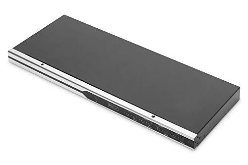 DIGITUS - Commutateur HDMI Matrix 4x4, 19'' - Résolution UHD 4K/60 Hz - Argenté/Noir DS_0