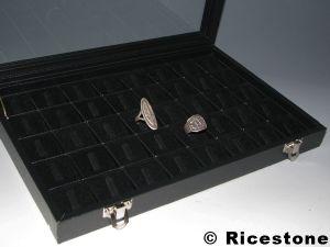 5A) COFFRET LUXE 40 BAGUES20X30 CM.