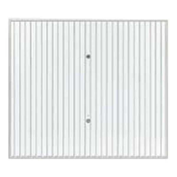 873026 - porte garage basculante non débord 114 acier nervures vert blanc sans rail - tubauto - 2125x2375mm uw= 6.5/m².K_0