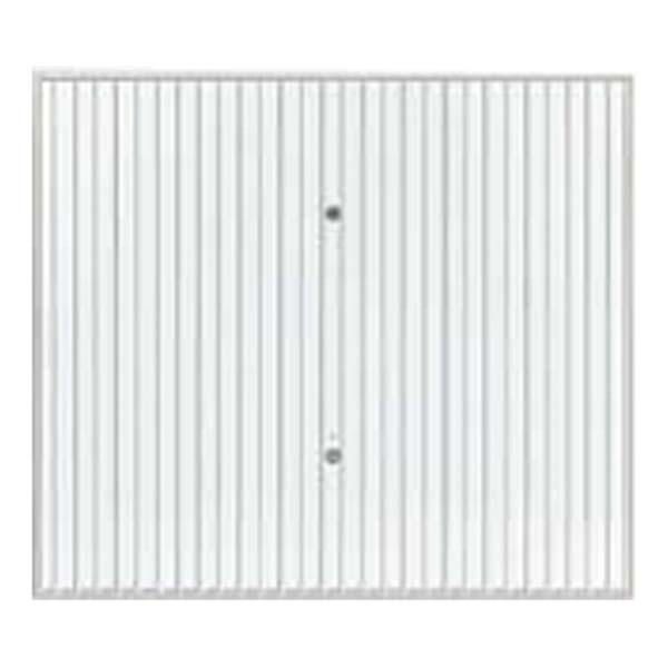 873026 - porte garage basculante non débord 114 acier nervures vert blanc sans rail - tubauto - 2125x2375mm uw= 6.5/m².K_0