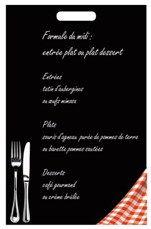 ARDOISE MON BISTROT RECTO/VERSO AVEC POIGNÉE