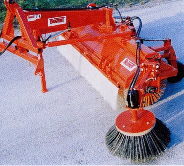 BA 200 - BA 250 balayeuse aligneuse - balai polypropylène polyester Ø 600 mm monté sur moyeu acier - portée relevage 3 points ou attelage chargeurs frontaux_0