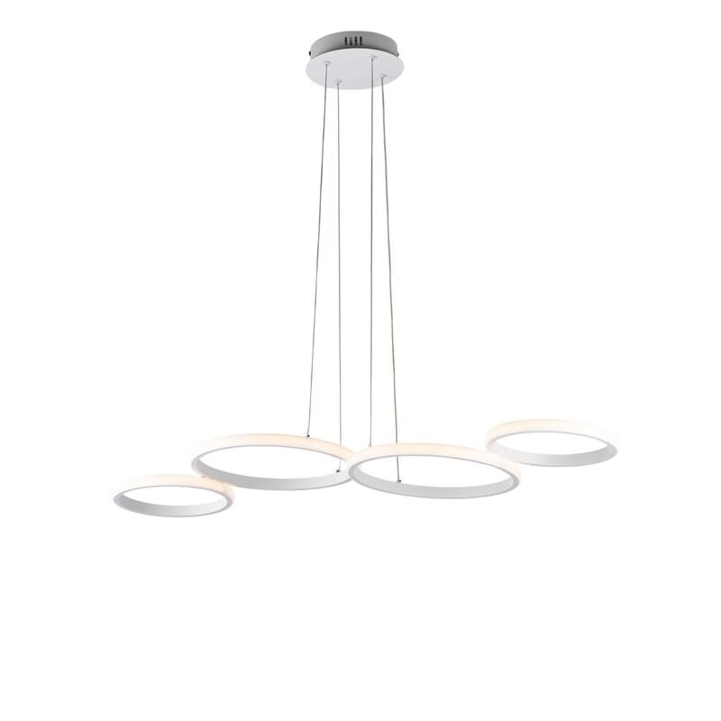 BeLight Suspension LED Atena métal blanc, télécommande incluse, LED CCT intégrée, câbles réglables, design minimaliste - blanc 8057724581386_0