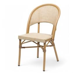 Bistromania Chaise de terrasse LAFFITTE - Textilène beige - EA156_0