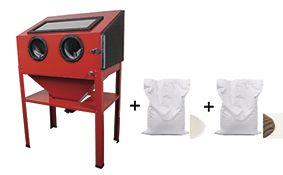 PACK Cabine de sablage 220 L avec 25 kg de perles de verre et 25 kg de corindon brun MW Tools CAT410SET_0