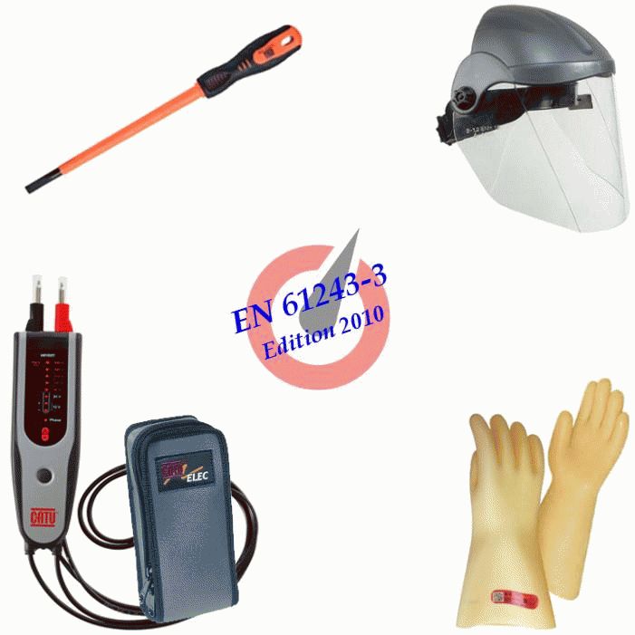 KIT D'EPI ET VAT POUR INTERVENTION BT, 1000V MAX., HABILITATION BR - CATKITBR