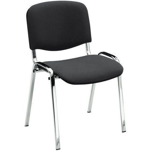 CHAISE FANCY - TISSU - STRUCTURE CHROMÉE - MANUTAN EXPERT