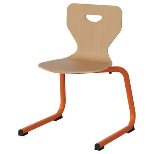 CHAISE MALIBU AST - T4 - COQUE HÊTRE / ALU ORANG 1028 - MANUTAN EXPERT