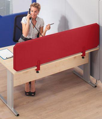 CLOISONS ACOUSTIQUES MODULAIRES PREMIUM - PANNEAU DE BUREAU HAUTEUR 450 MM - LARGEUR 800 MM, ROUGE