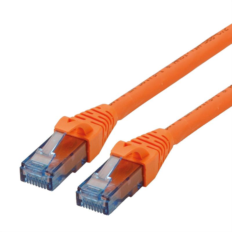 Cordon ROLINE UTP Cat.6A / 10 Gigabit, Component Level, LSOH, orange, 10 m_0