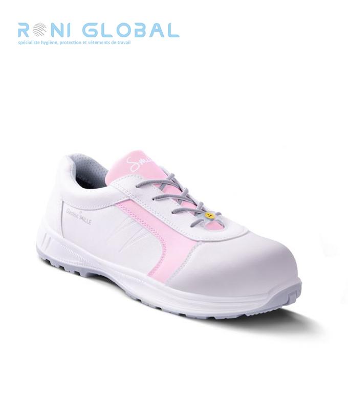 CHAUSSURE BASSE ANTIDÉRAPANT FEMME S2 SRA ESD - DAYLIGHT ROSE GASTON MILLE_0