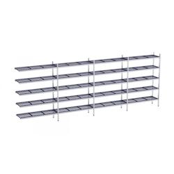 Distform Rayonnage en Acier Inoxydable d'Angle 5020 à 5920 mm 5 Niv P500 Acier inoxydable 5720x500x500x1800mm - 651637836878_0
