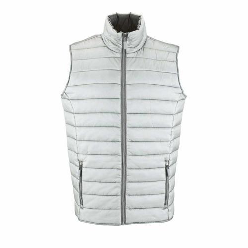 DOUDOUNE LIGHT HOMME SANS MANCHE EN NYLON GRIS METAL