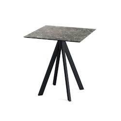Essentials Table de bistrot - 70x70 cm - Noir/Galaxy Marble - Infinity - Veba - gris 120011577_0