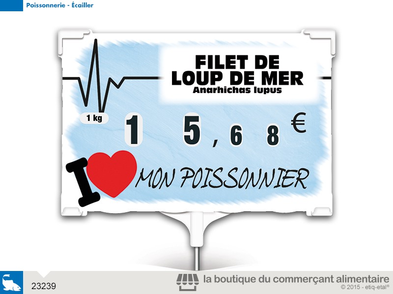 ETIQUETTE RAPID'ETIQ N°2 LOVE POISSONNIER À  TEXTE (CORPS INCLUS)