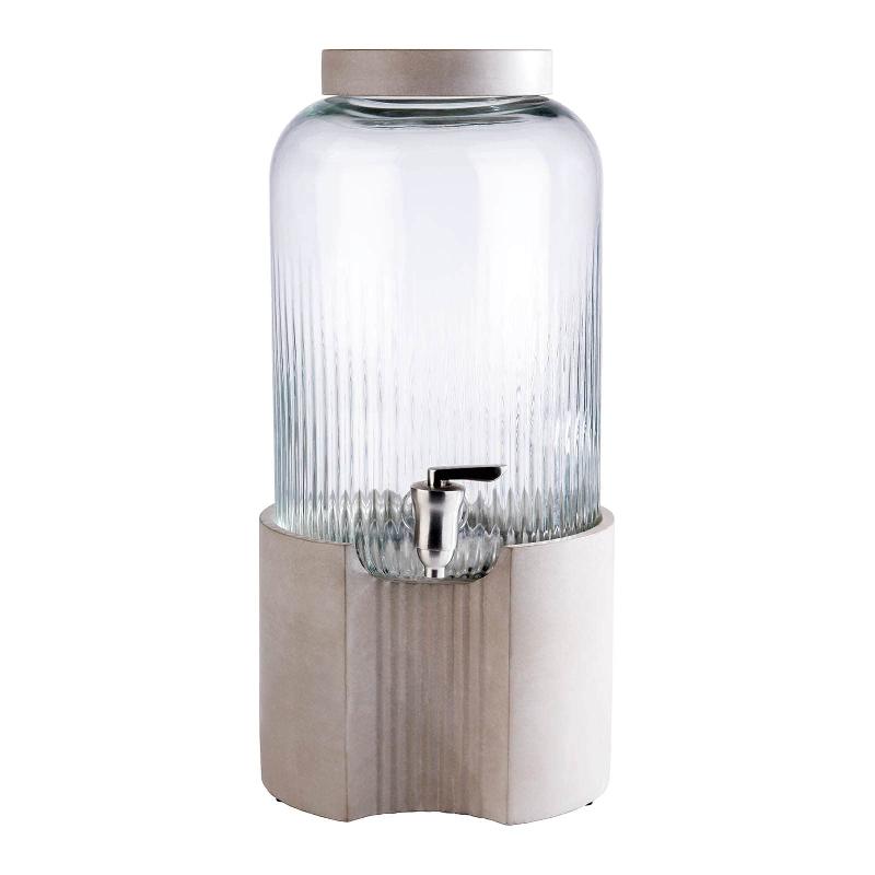 FONTAINE À BOISSON 7 LITRES ACIER INOXYDABLE SILICONE BÉTON 14_0005324_0