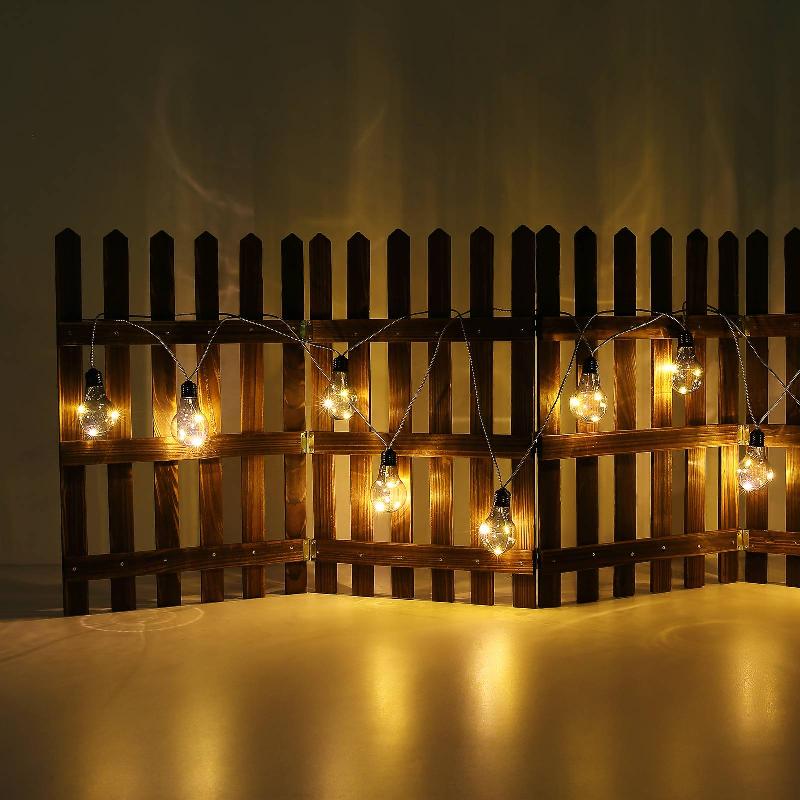 GLOBO GUIRLANDE LED JEFFA, À 10 LAMPES, GRIS FUMÉE