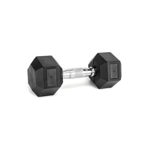 HALTÈRE MUSCULATION HEXAGONAL EN CAOUTCHOUC DE 1 À 50KG