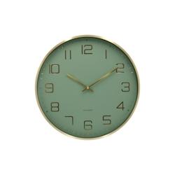 Horloge murale ronde Elegance Glow vert Karlsson - vert aluminium 8714302755453_0