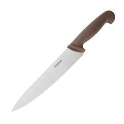 Hygiplas - Couteau de cuisinier professionnel marron 215 mm en inox - Manche résistant au lave-vaisselle_0