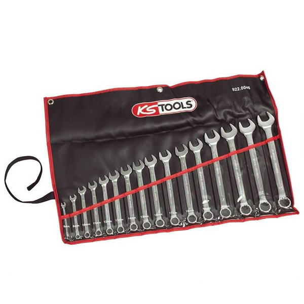 JEU DE 16 CLÉS MIXTES MÉTRIQUES KS TOOLS EN TROUSSE 6 À 24 MM