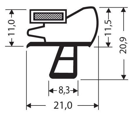 Joint pvc magnetique pour meubles frigos jpc-136_0