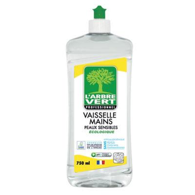 Liquide vaisselle 2 en 1 L'Arbre Vert peaux sensibles 750 ml_0