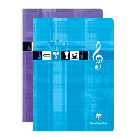 LOT DE 10 - CAHIER MUSIQUE PIQUÉ A4 48 PAGES COULEUR ALÉATOIRE - ASSORTIS