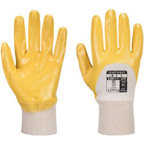 GANT DE MANUTENTION NITRILE DOS AÉRÉ A330 JAUNE 8 - PORTWEST