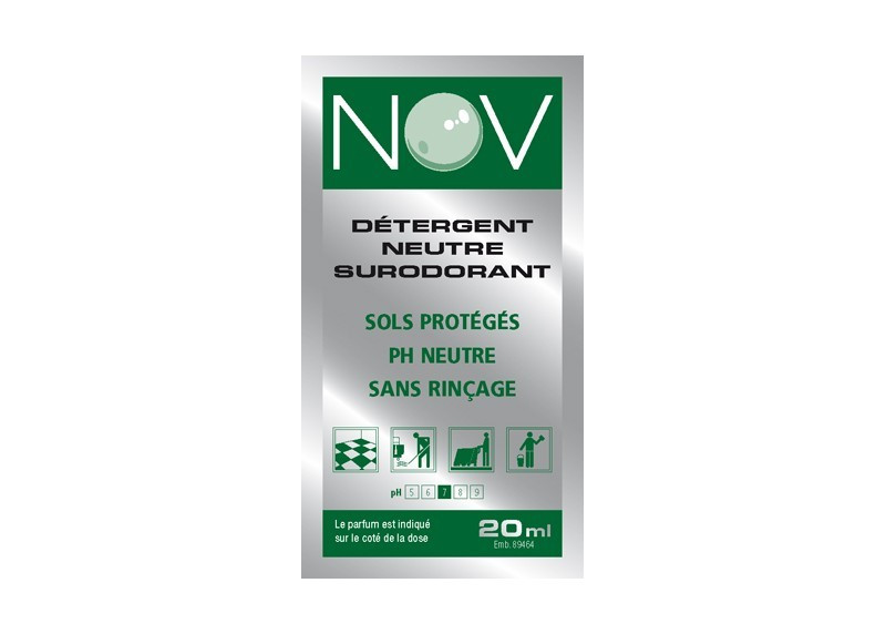 Nov 2d detergent surodorant non moussant ph: 7,5 parfum ambiance dosettes de 20ml-carton de 250_0