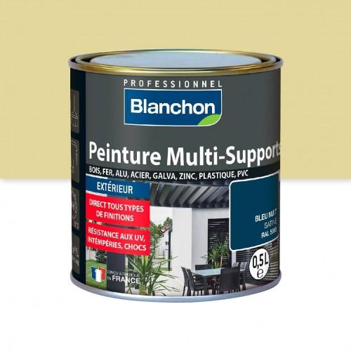 PEINTURE MULTI-SUPPORTS APPLICATION EXTÉRIEUR IVOIRE CLAIR RAL 1015 0,5L BLANCHON
