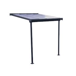 Pergola à adosser en aluminium gris et polycarbonate Sierra 2.2 x 2.3 m Canopia By Palram - gris 703347_0