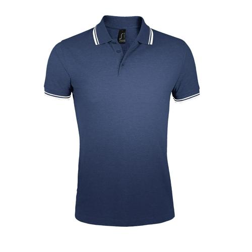 POLO PERSONNALISABLE HOMME EN COTON PEIGNÉFRENCH MARINE/B