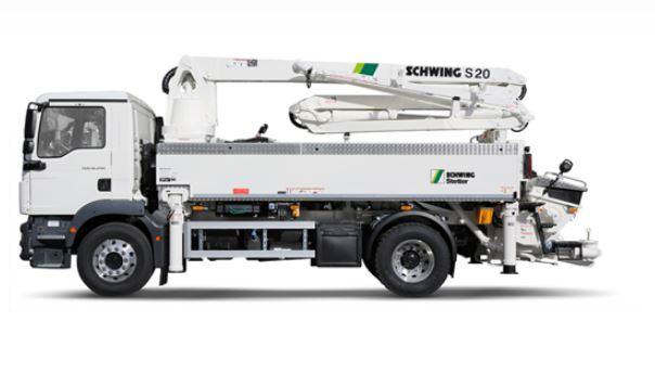 Pompe à béton automotrice S 20 Schwing - 19,40m hauteur max - Débit 111 m³/h_0