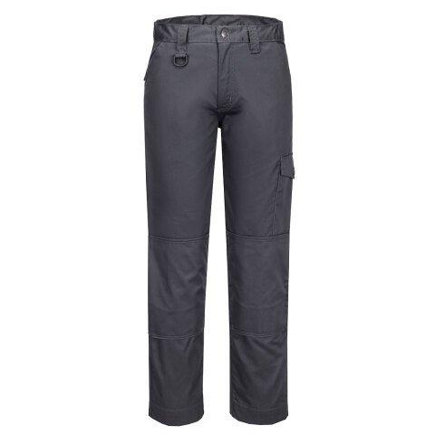 PORTWEST CD884 PANTALON DE TRAVAIL SUPER GRIS MÉTAL SHORT - TAILLE 34 - COURT