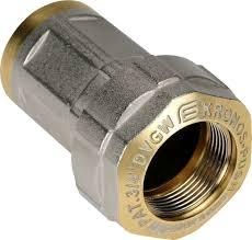 Raccord femelle Kronos Push en laiton pour tubes acier - sans soudure - réf. : Kronos F_0