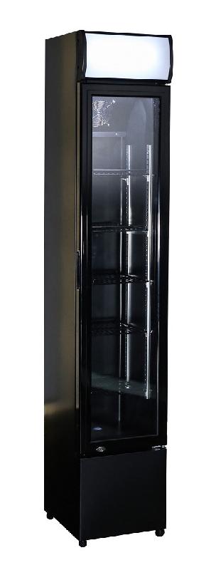 Réfrigérateur professionnel Noir porte en verre étroit  Combisteel - 7455.1384 - noir 7455.1384_0