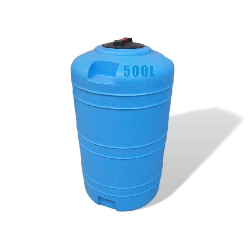 Réservoir PE type CV 500L bleu - Polyéthylène - Stockage chimique, alimentaire et eau de pluie_0
