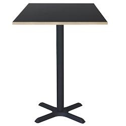 Restootab - Mange-debout 60x60cm - modèle Dina noir chants bois - noir TB-DINFF-6060S-NOIR-BOI_0