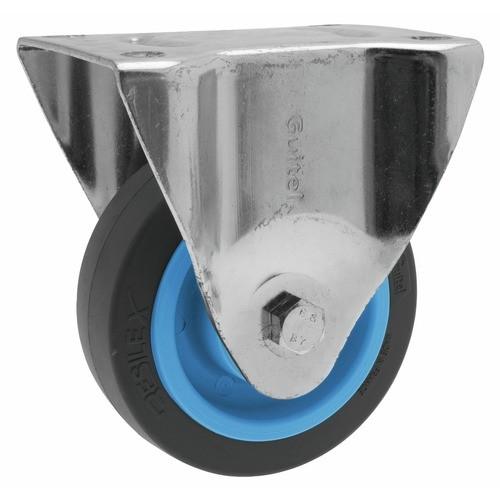 ROULETTE FIXE - SUR PLATINE - RÉSILEX® - CHARGES LOURDES - DIAMÈTRE 125 MM - MAXIROLL GUITEL