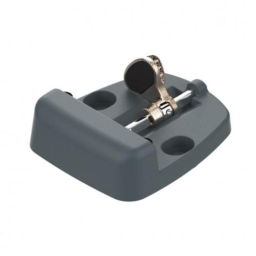 SABOT DE PORTAIL À TOURNIQUET - LARGE - ALUMINIUM - NOIR TIRARD