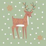 SERVIETTE À MOTIF DE NOËL 'SANTA & FRIENDS' - LOT DE 8